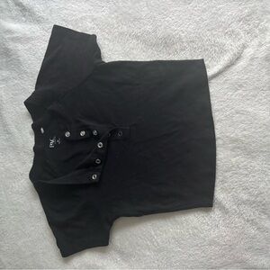 PacSun Black Crop Top Casual Short Sleeve